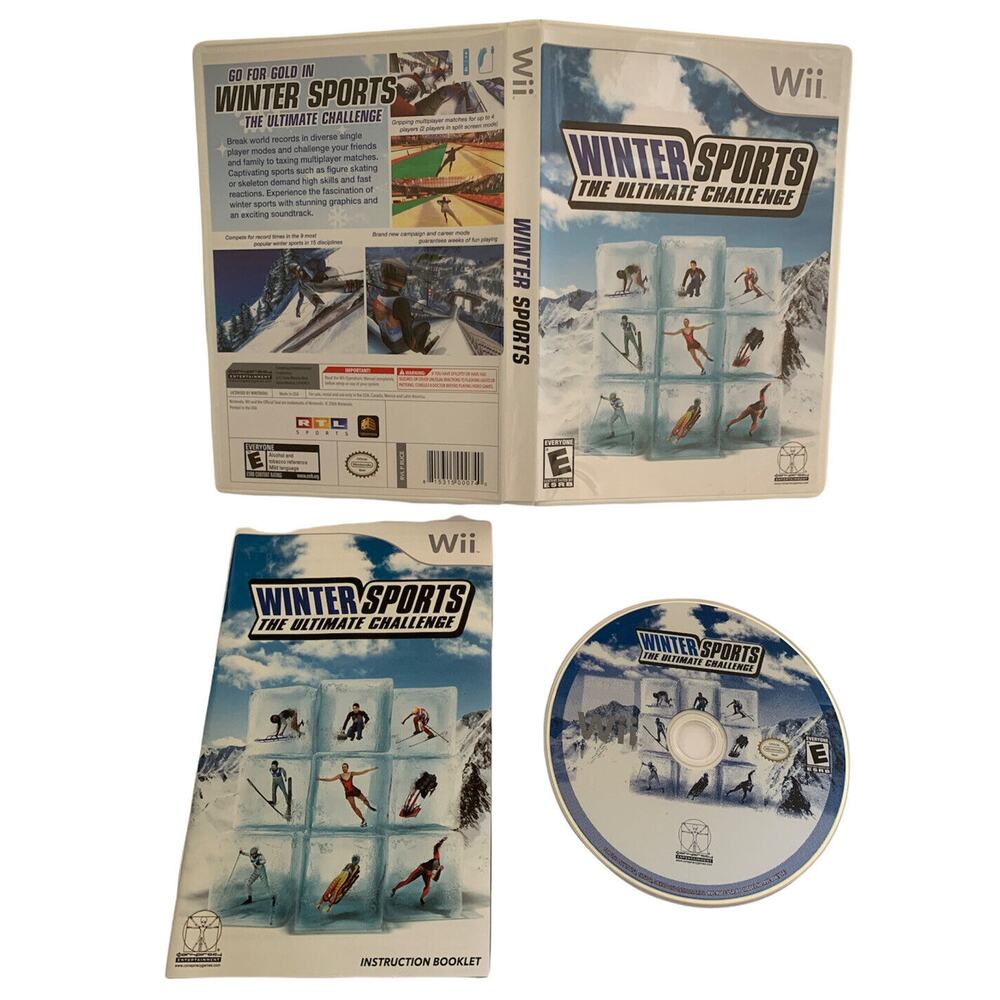 Winter Sports: The Ultimate Challenge (Nintendo Wii, 2007) Complete With Manual